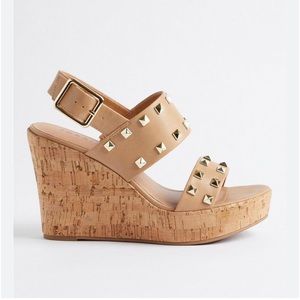 NWT Torrid Double Strap Studded Platform Wedge size 11.5